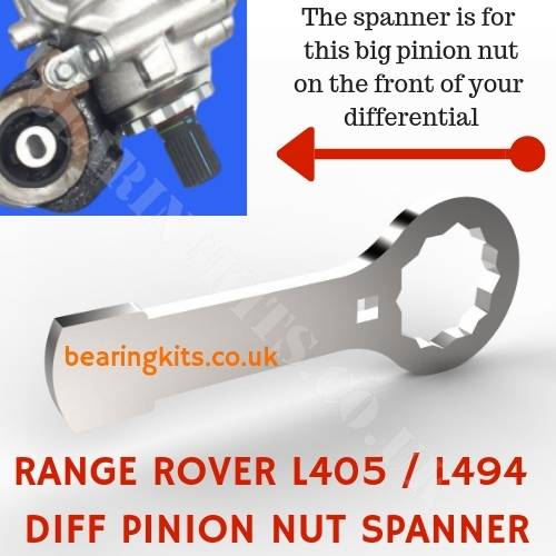 RANGE ROVER L405 L494 REAR Differential pinion nut socket spanner tool