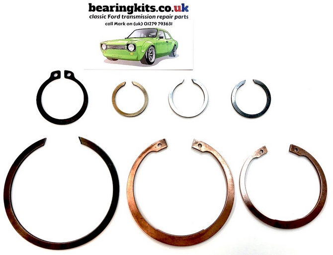 Type 9 Ford Sierra gearbox circlip snap ring circlip set of seven pieces