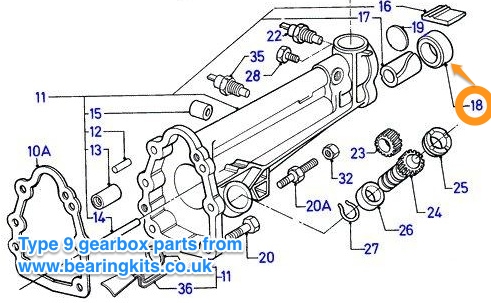 FORD TYPE 9 GEARBOX REAR OIL SEAL