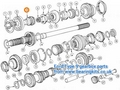 FORD TYPE 9 GEARBOX INPUT SHAFT 18 TEETH SHORT LENGTH 227mm