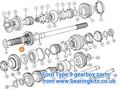 TYPE 9 GEARBOX MAINSHAFT & 1/2 SYNCHRO HUB