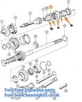 3rd and 4th gear synchro hub and baulk rings kit for Ford Type E gearbox