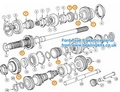 Standard Ford Type 9 gearbox transmission short input shaft gear set